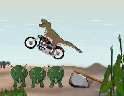 T-Rex on a bike