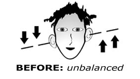 Man with unbalanced ears