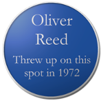 Oliver Reed was sick here