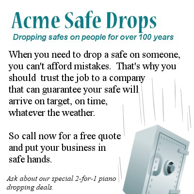 Acme Safe Dropping
