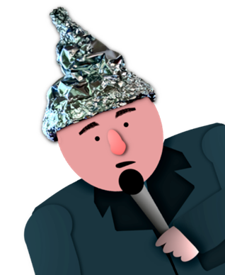 Man in tinfoil hat