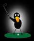 Golfing bird
